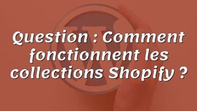 Question : Comment fonctionnent les collections Shopify ?